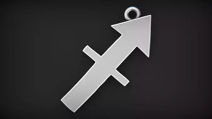 Simple Sagittarius zodiac pendant  3D print model