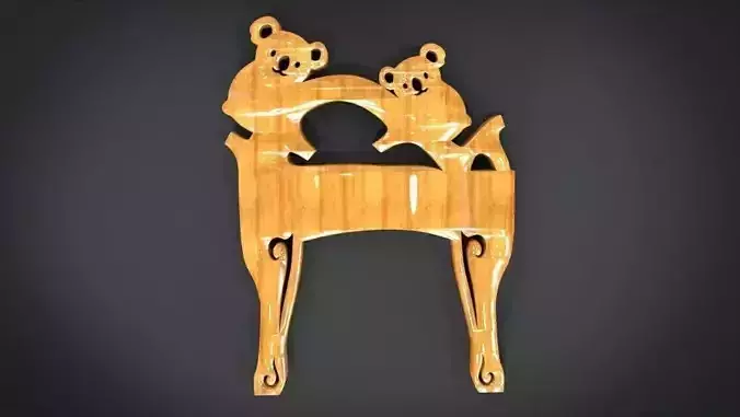 Unique Chair Legs Ornament with Koala Ornament motif