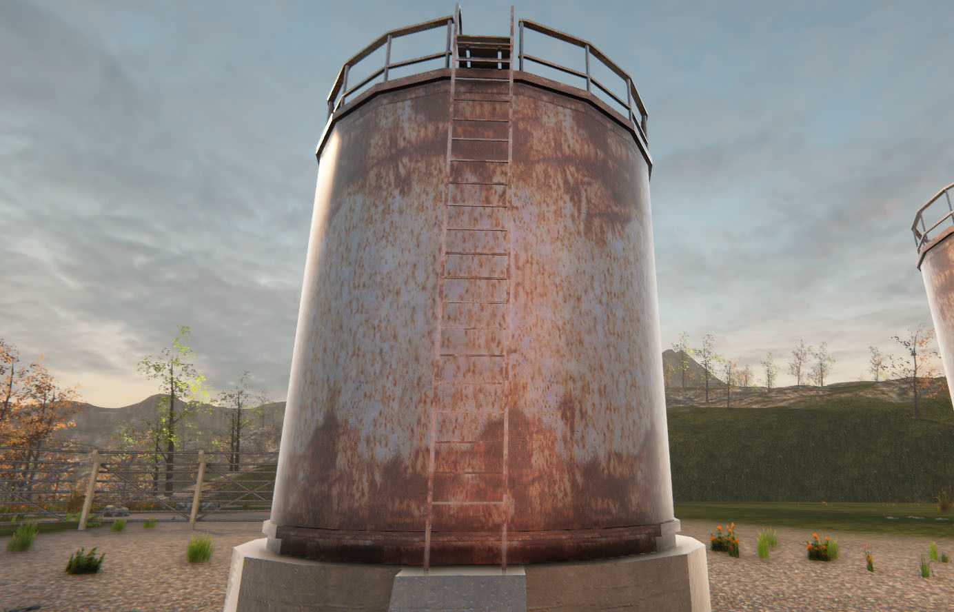 Oil Tanks Low-poly 3D model_2