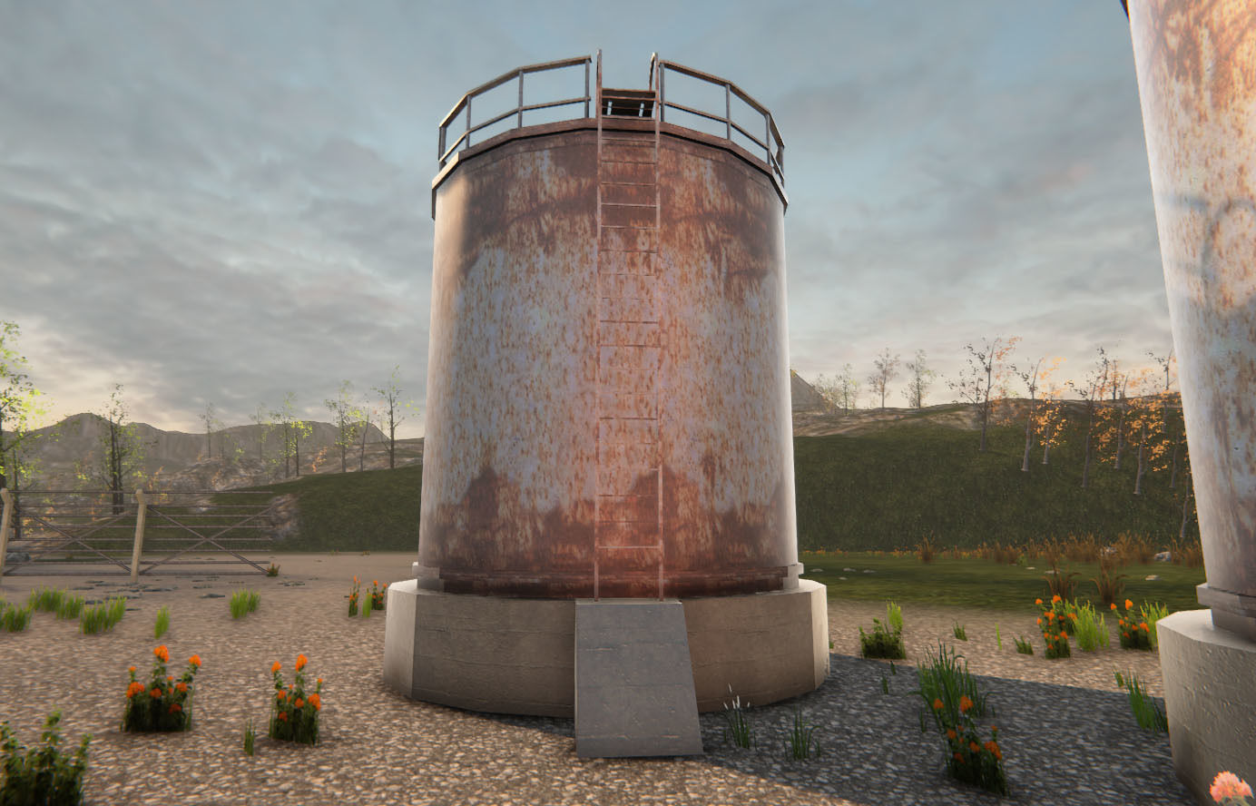 Oil Tanks Low-poly 3D model_8