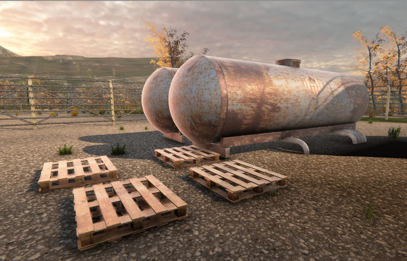 Oil Tanks Low-poly 3D model_24