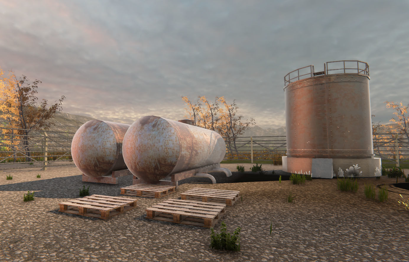 Oil Tanks Low-poly 3D model_22