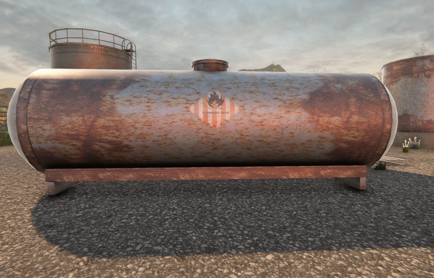 Oil Tanks Low-poly 3D model_25