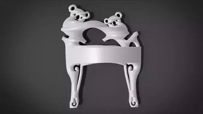Unique Chair Legs Ornament with Koala Ornament motif