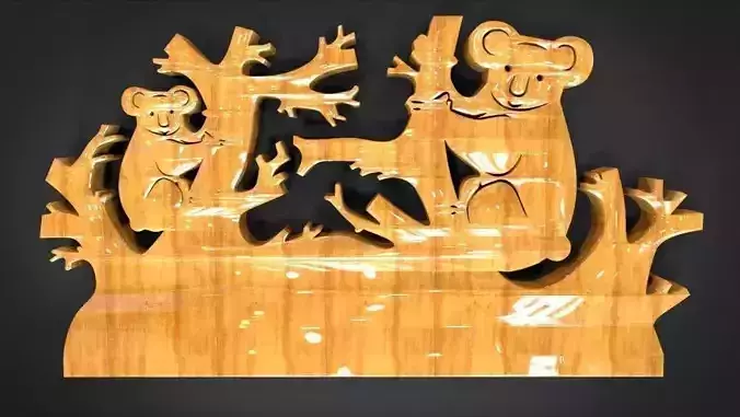 Unique Wall Ornament with Koala Ornament motif