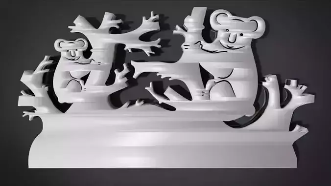 Unique Wall Ornament with Koala Ornament motif
