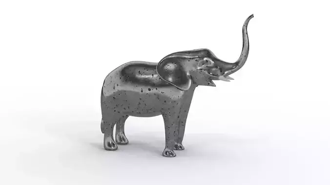 Metal Elephant Figurine