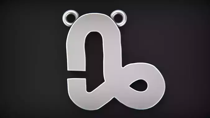 Simple Capricorn zodiac pendant  3D print model