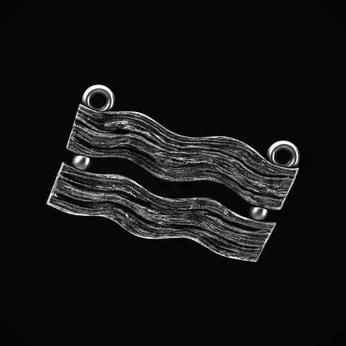 Simple Aquarius zodiac pendant 3D print model