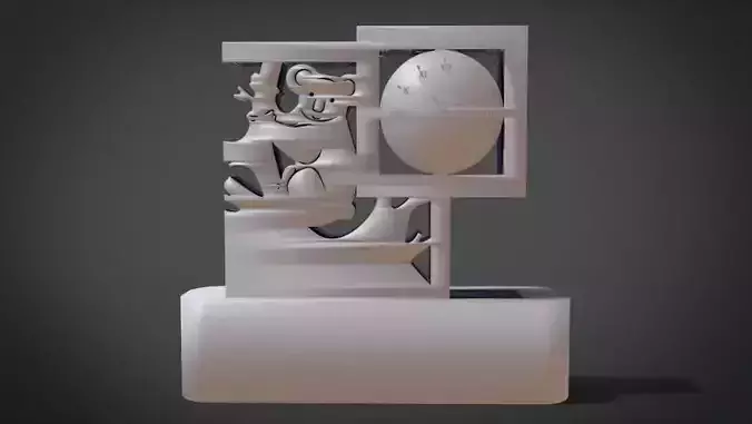 Decorative clock furniture with Koala motif design 3D print model
