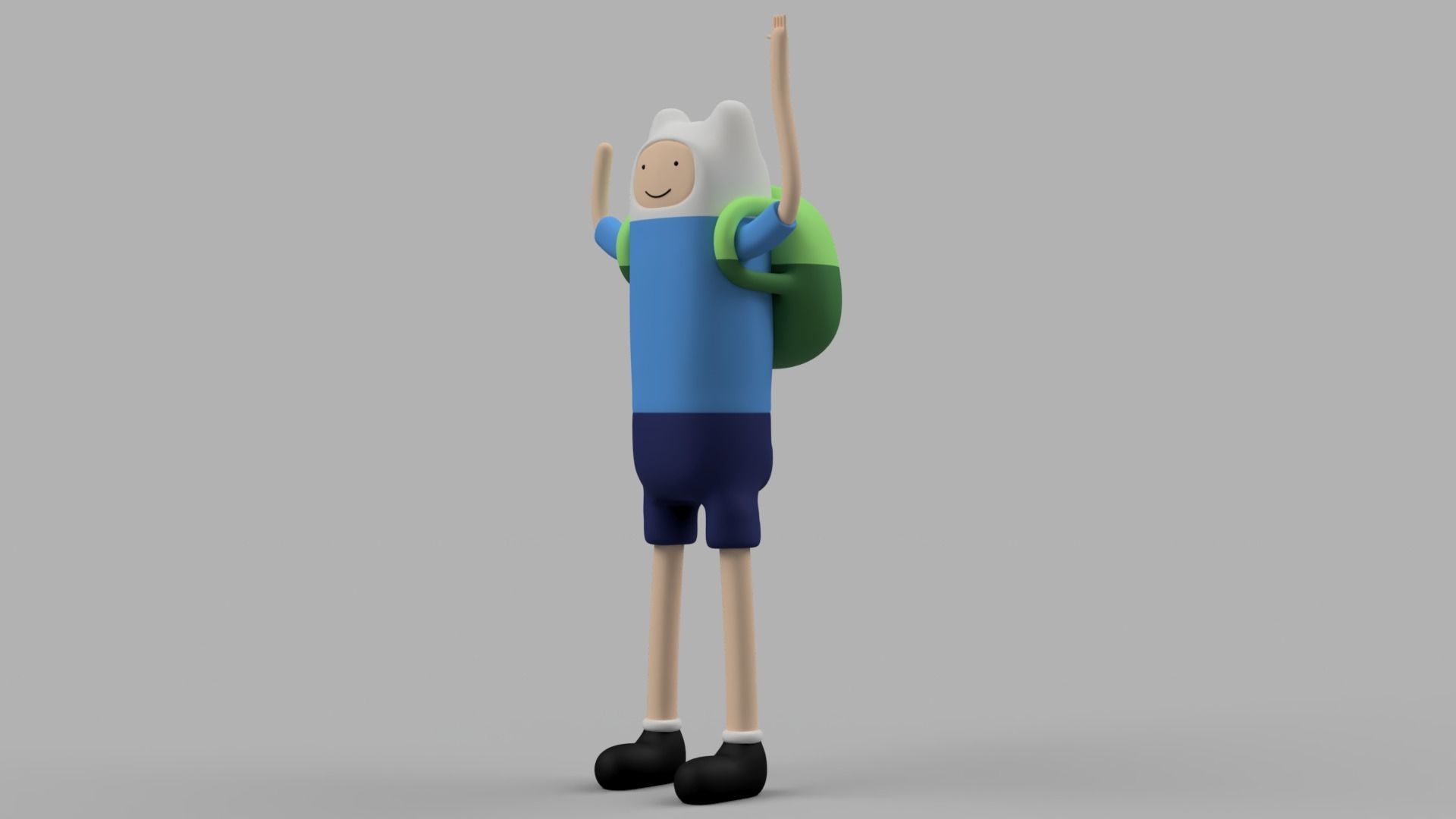 Finn Adventure Time Figure Free 3D print model_1