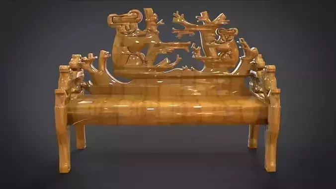 Unique Long Chair Ornament with Koala Ornament motif