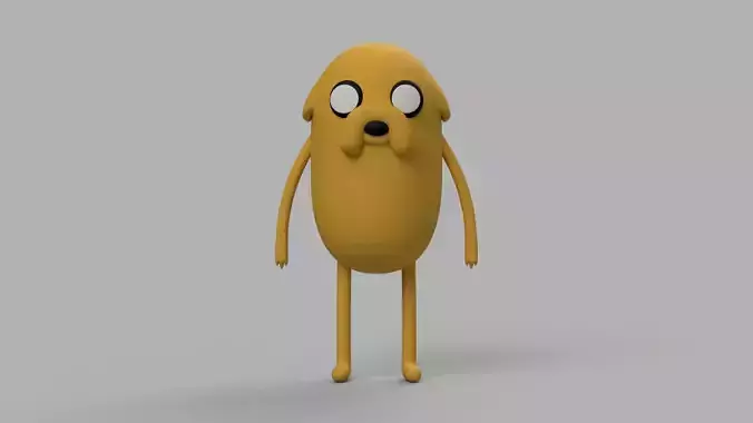 Jake The Dog Adventure Time Fanart Figure Free 3D print model Jake The Dog Adventure Time Fanart Figure Free 3D print model