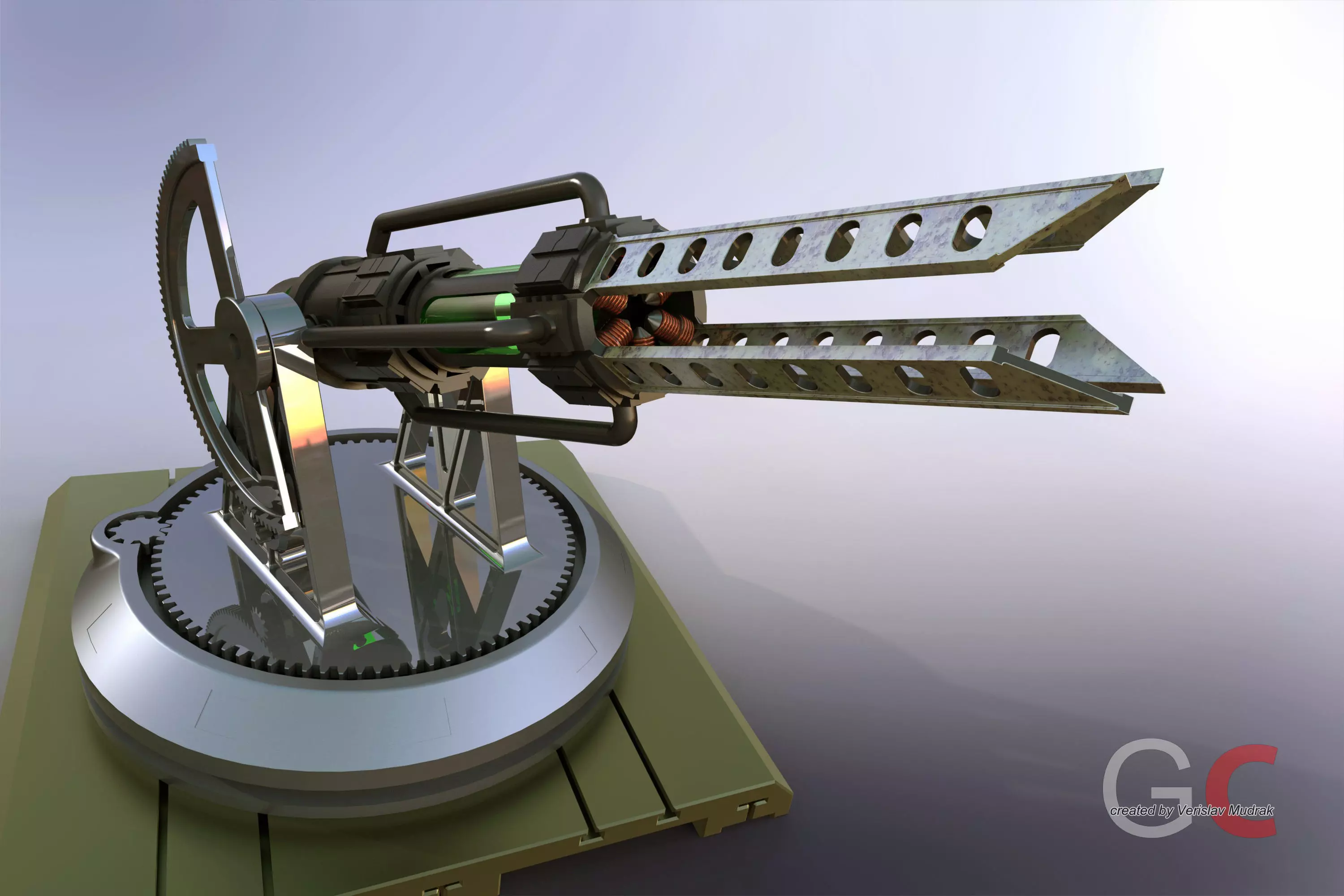 Tesla Cannon Free 3D model_0