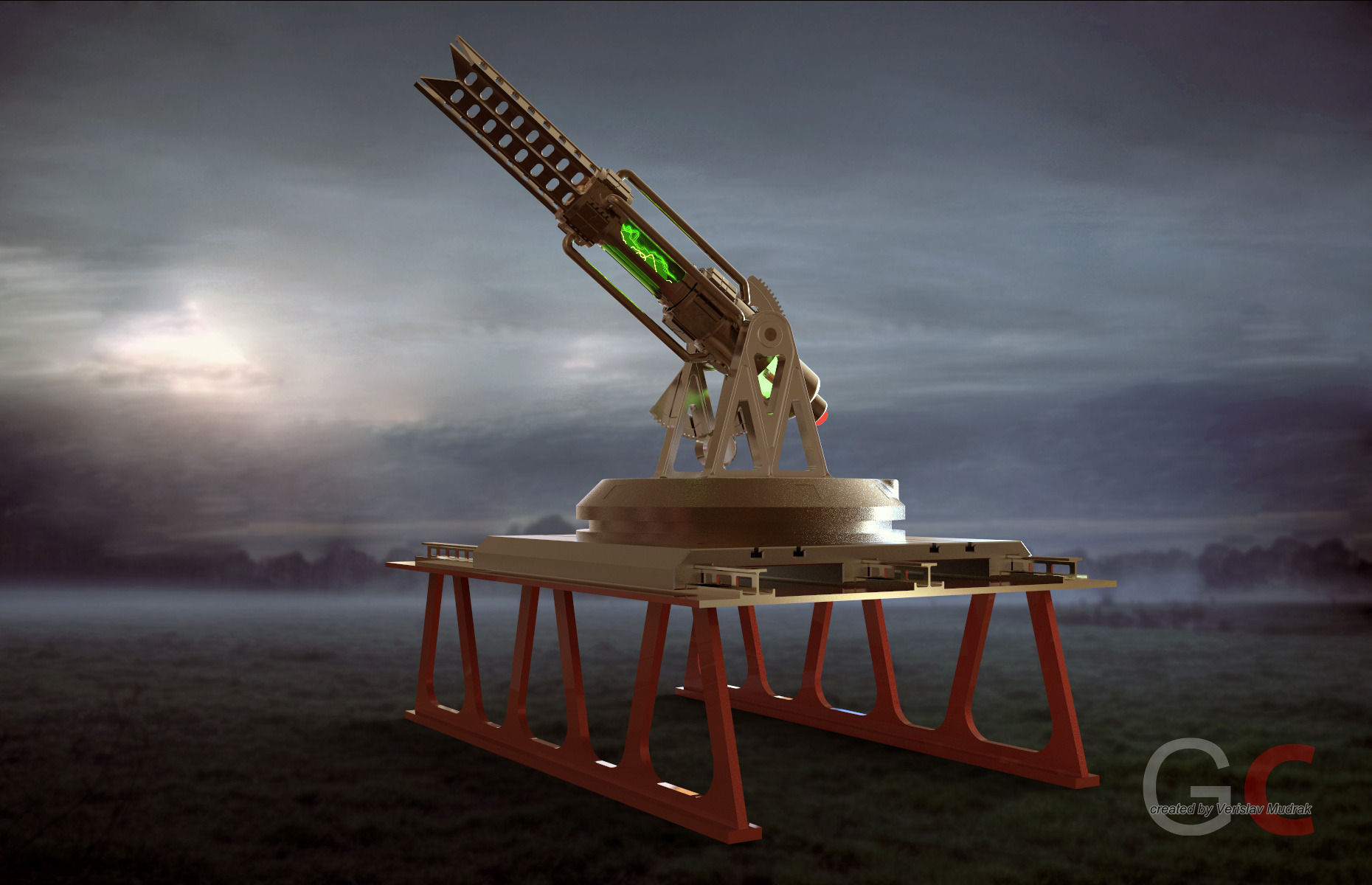 Tesla Cannon Free 3D model_3