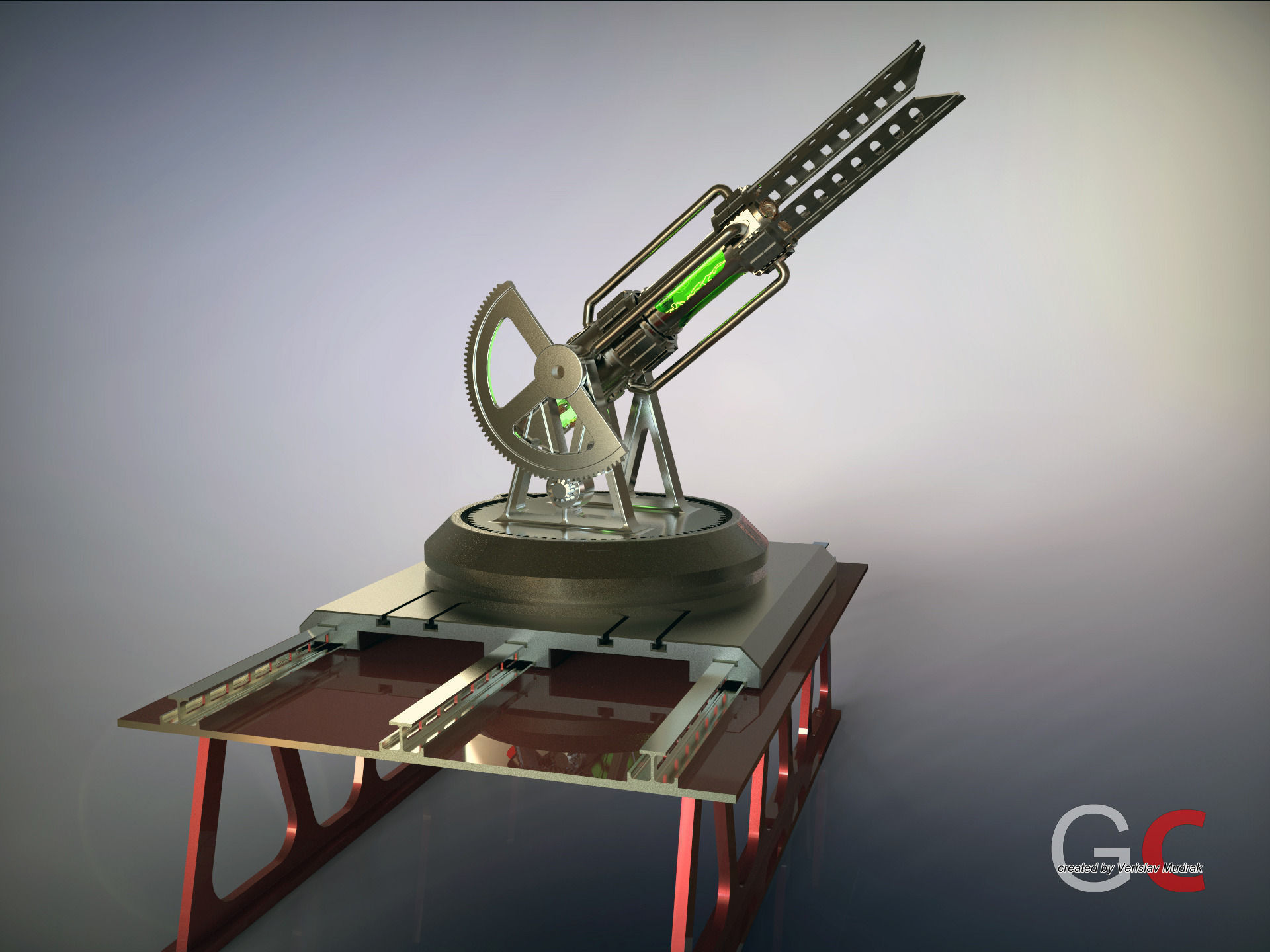 Tesla Cannon Free 3D model_2