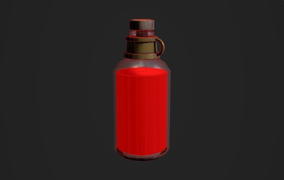 Potions Pack Diablo Style Low-poly 3D model_4