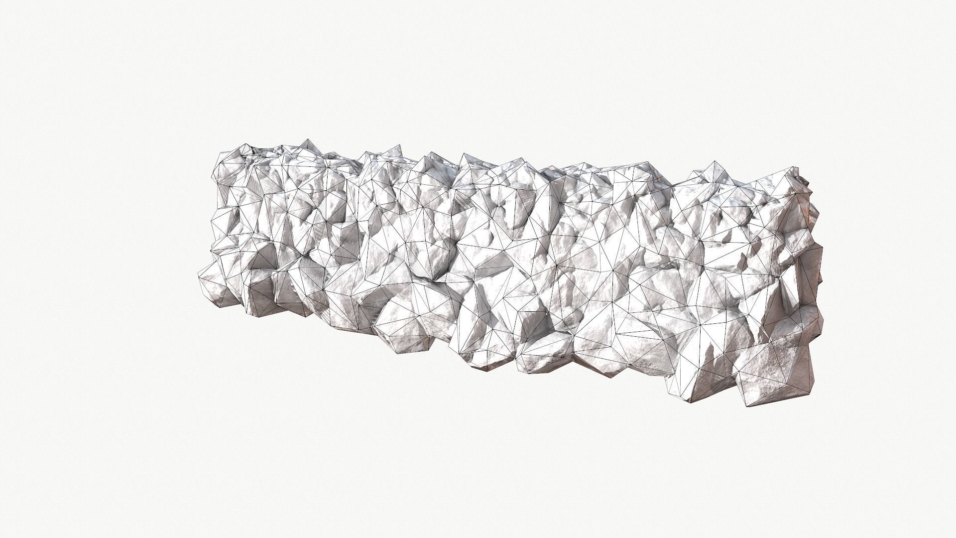 Modular Stone Wall Low-poly 3D model_13