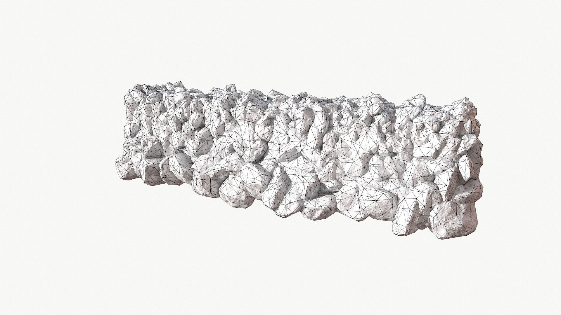 Modular Stone Wall Low-poly 3D model_11