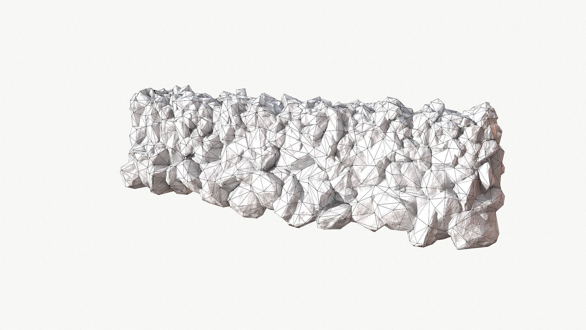 Modular Stone Wall Low-poly 3D model_12