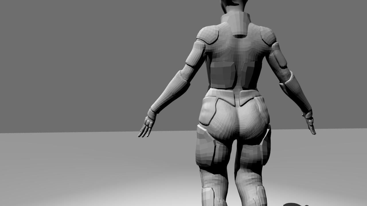 FemaleAlien01 woman 3D model_32