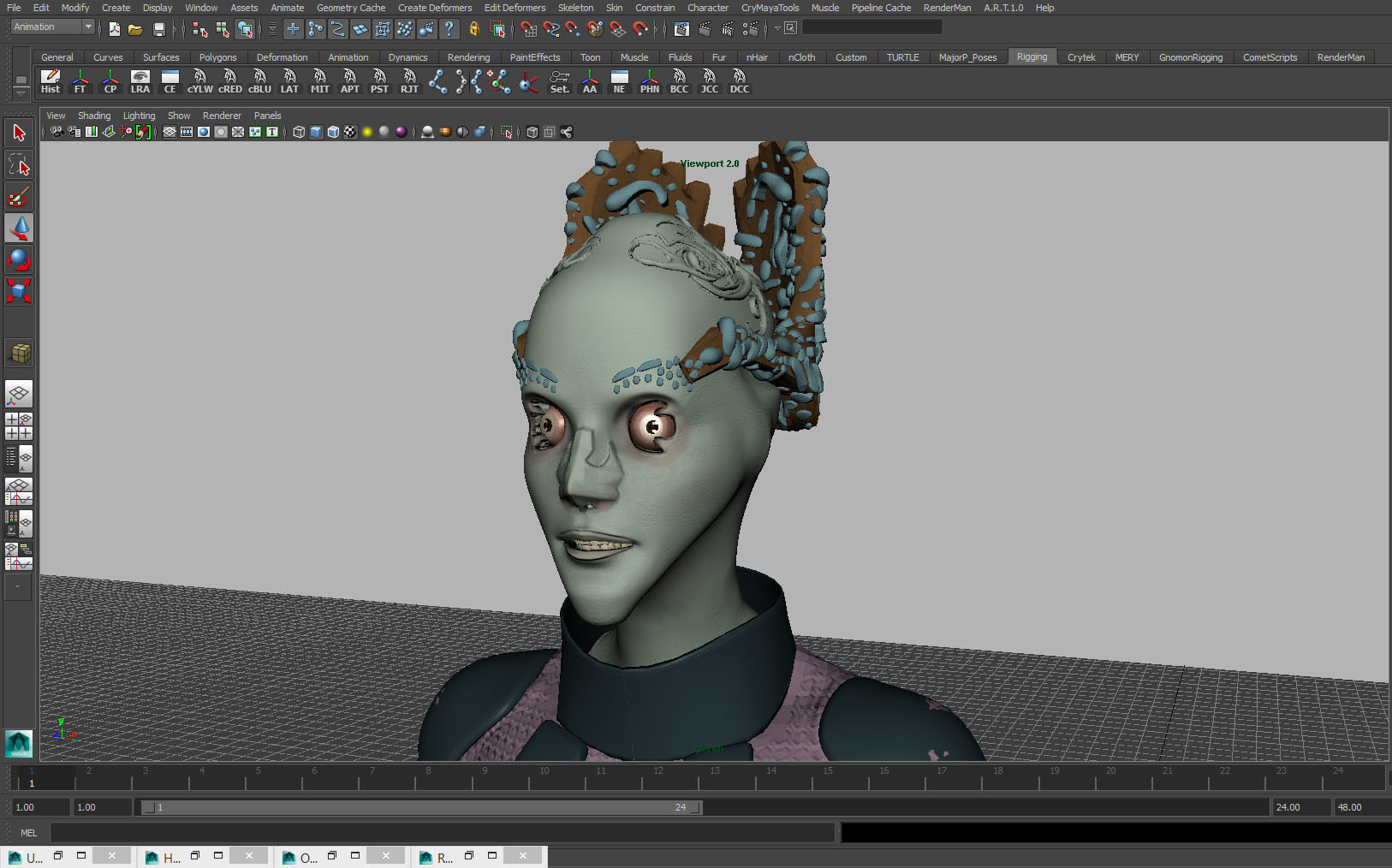 FemaleAlien01 woman 3D model_23