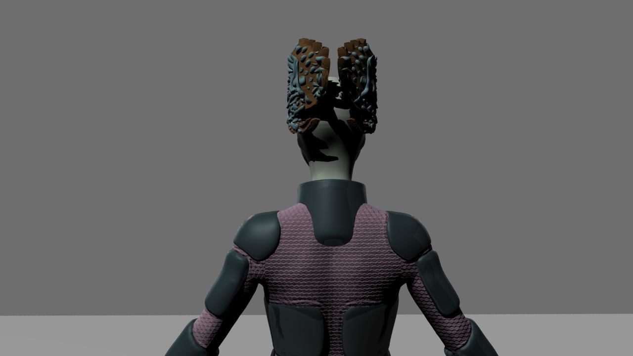 FemaleAlien01 woman 3D model_11