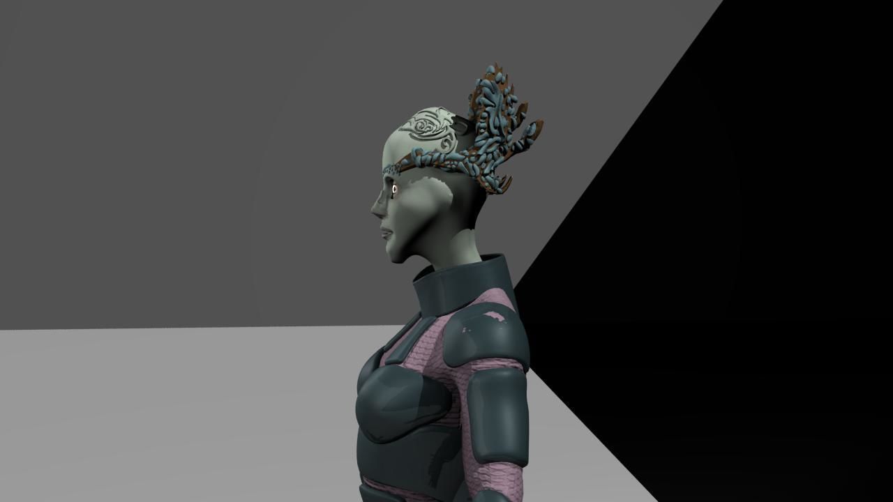 FemaleAlien01 woman 3D model_8