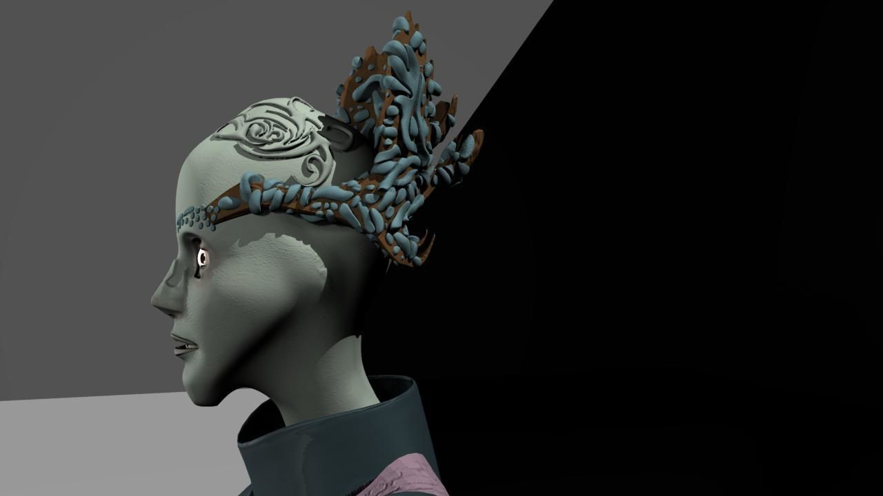 FemaleAlien01 woman 3D model_17