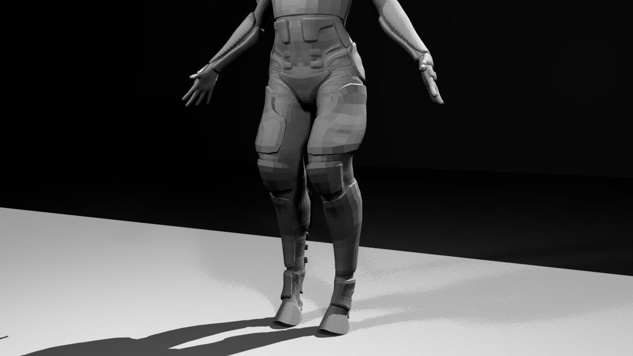 FemaleAlien01 woman 3D model_30