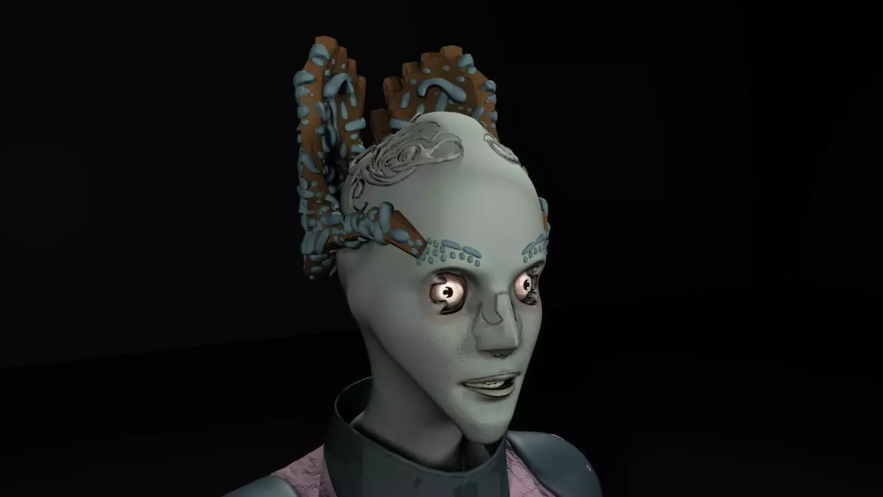 FemaleAlien01 woman 3D model_0