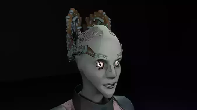 FemaleAlien01 woman 3D model