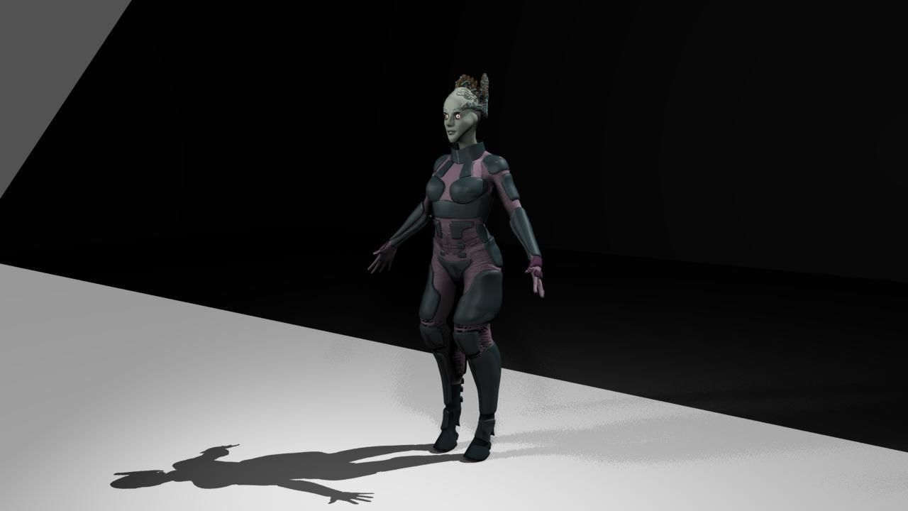 FemaleAlien01 woman 3D model_2