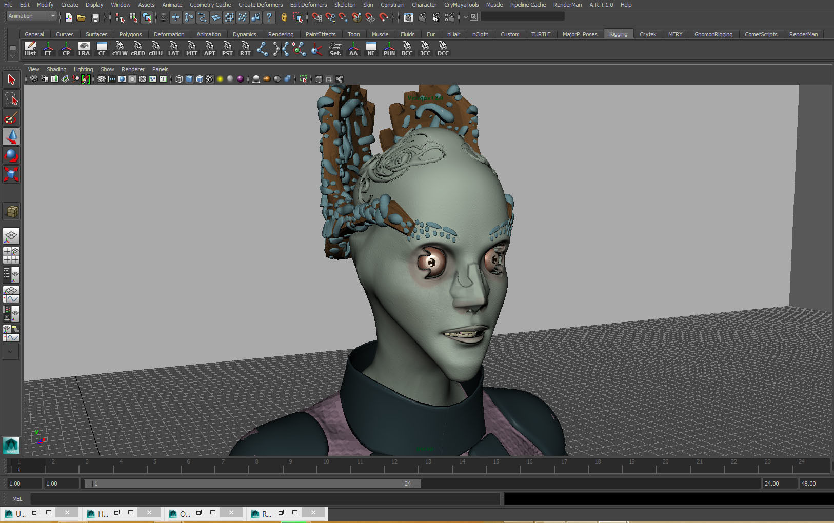 FemaleAlien01 woman 3D model_26
