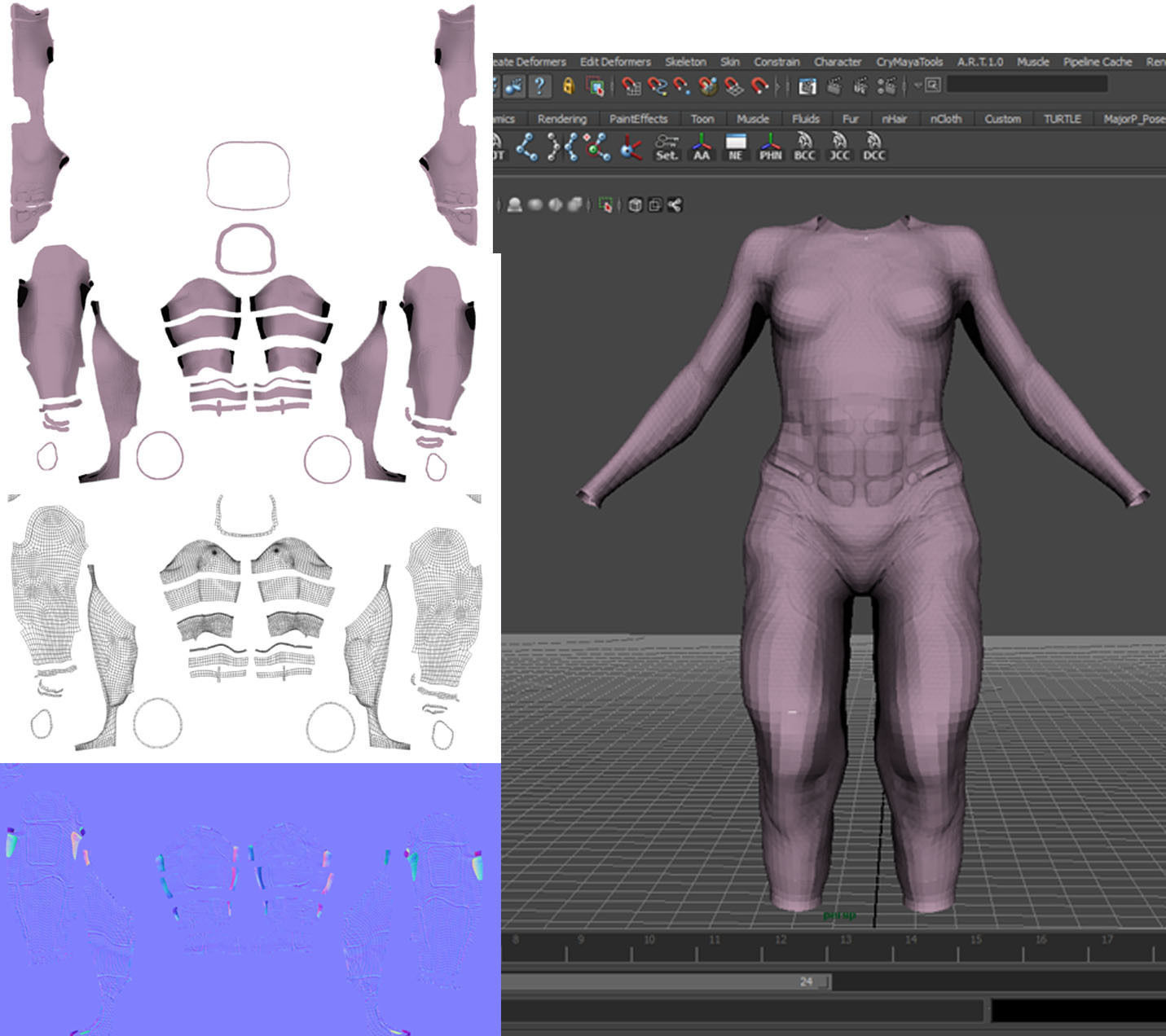 FemaleAlien01 woman 3D model_37