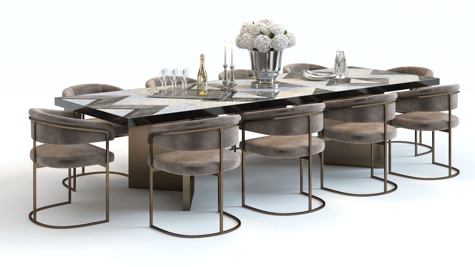 The Sofa and Chair Revenge Table set 3D model_5