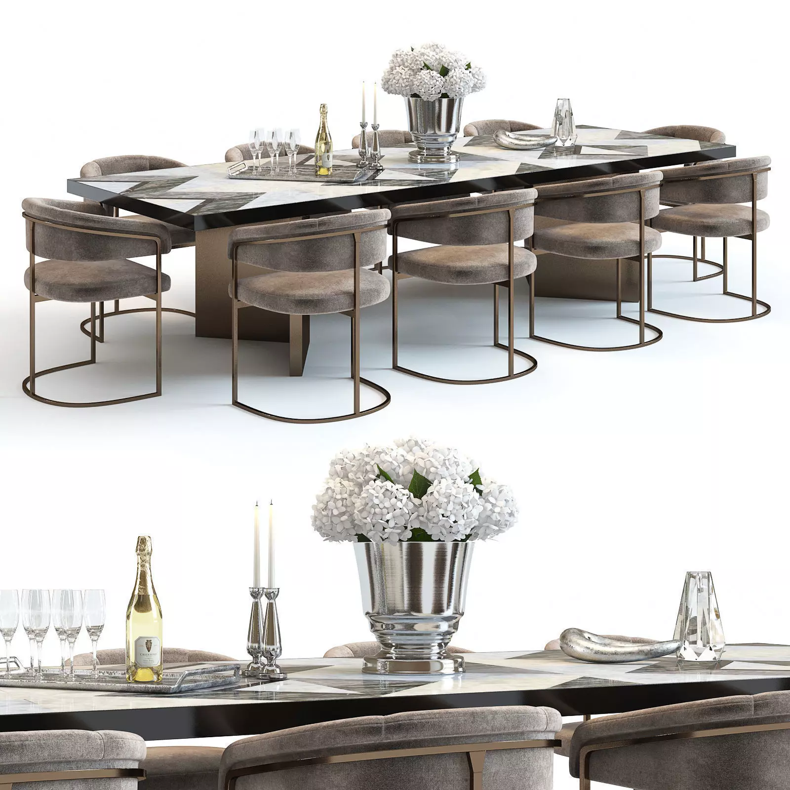 The Sofa and Chair Revenge Table set 3D model_0