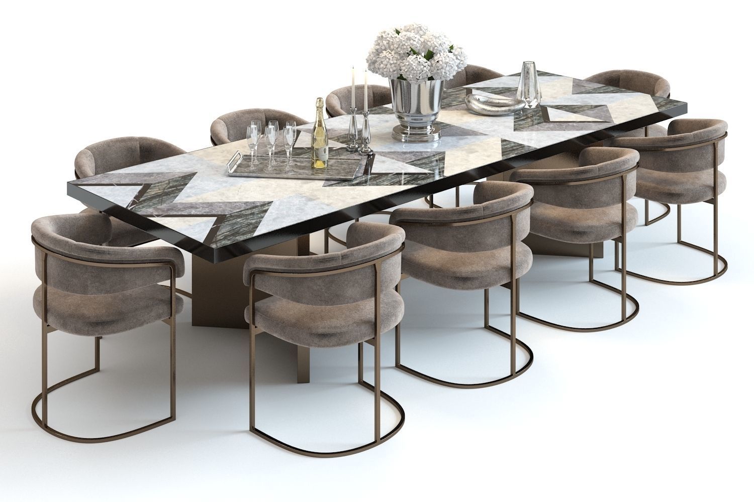 The Sofa and Chair Revenge Table set 3D model_2