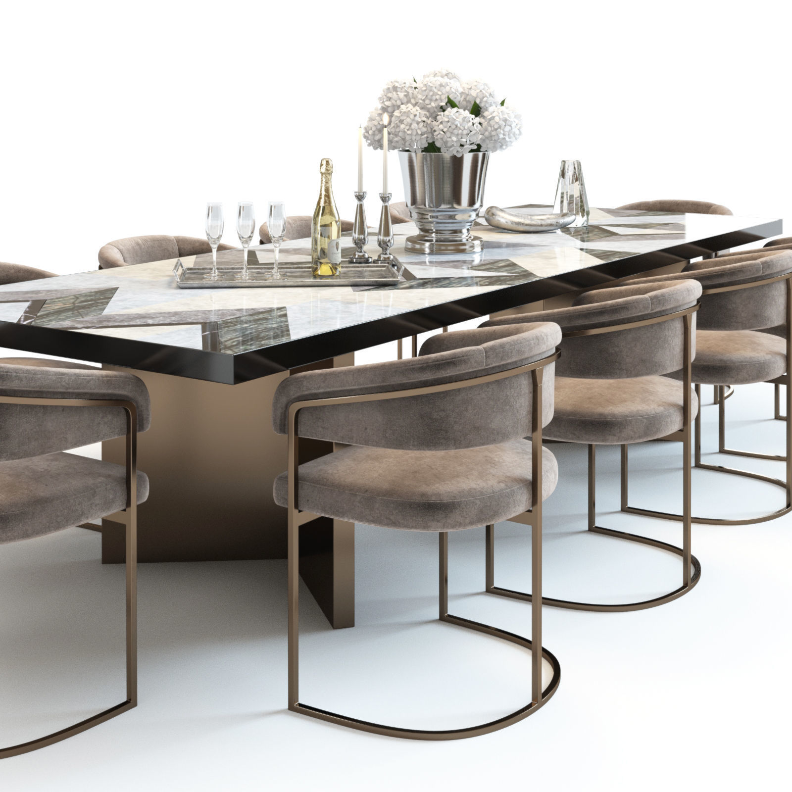 The Sofa and Chair Revenge Table set 3D model_3