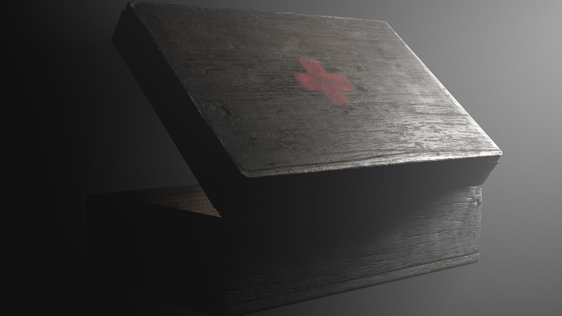 first aid kit Low-poly 3D model_2