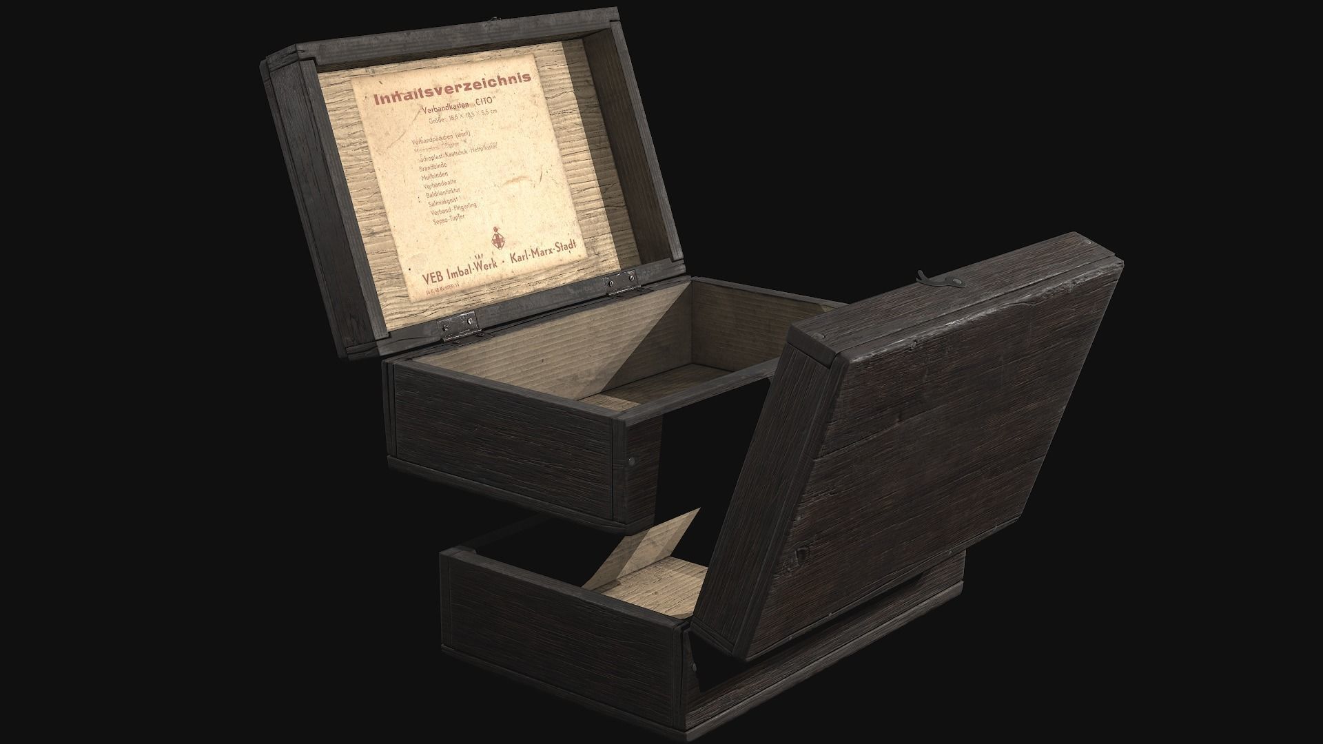 first aid kit Low-poly 3D model_4