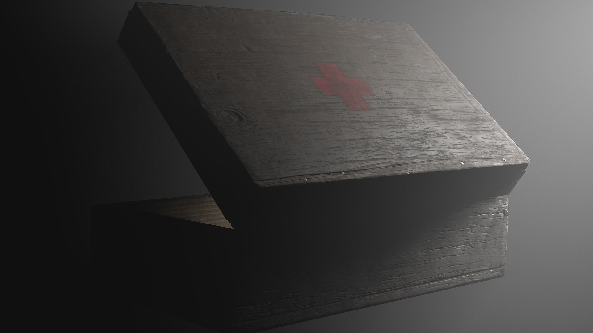 first aid kit Low-poly 3D model_3