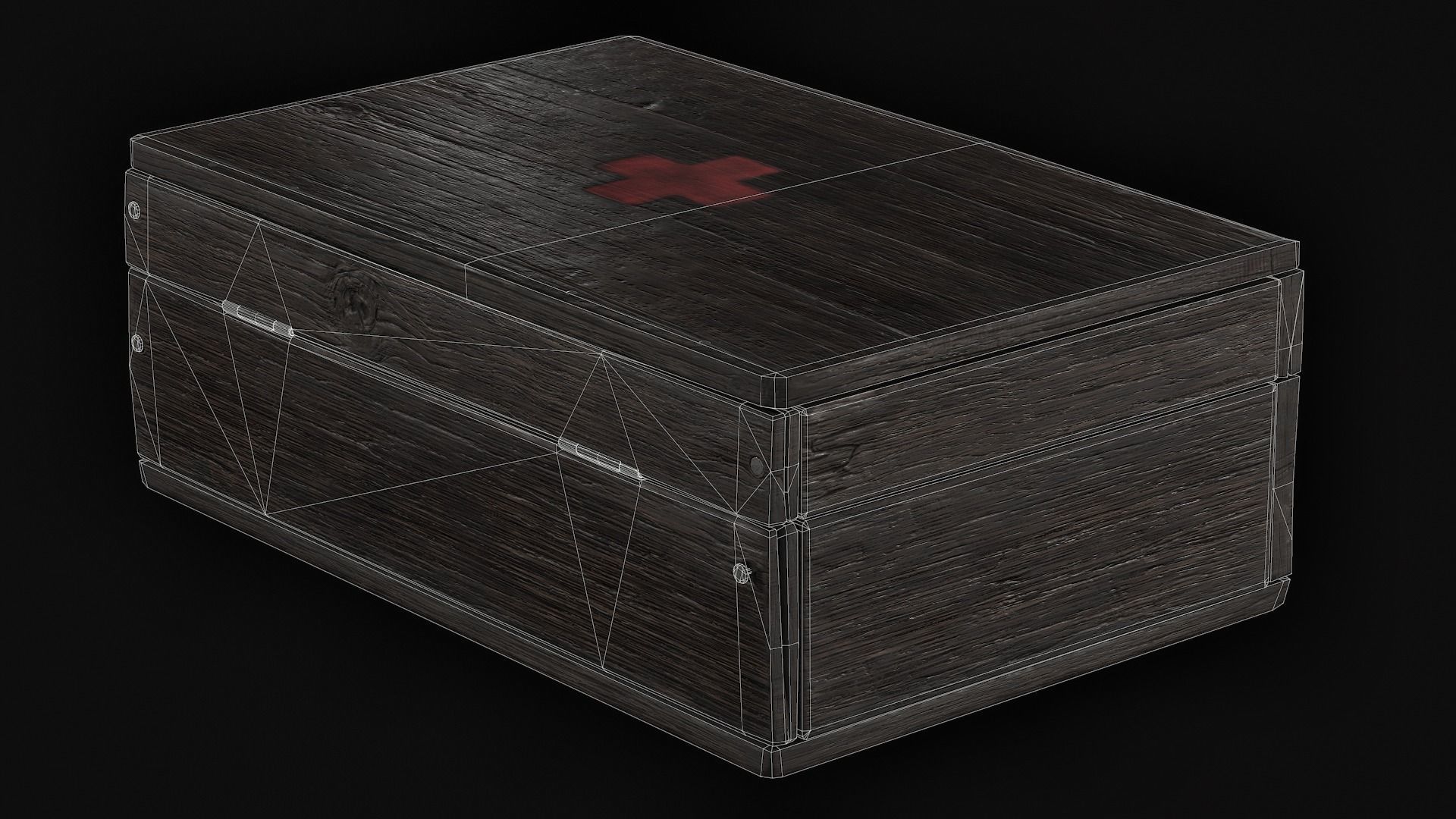 first aid kit Low-poly 3D model_11
