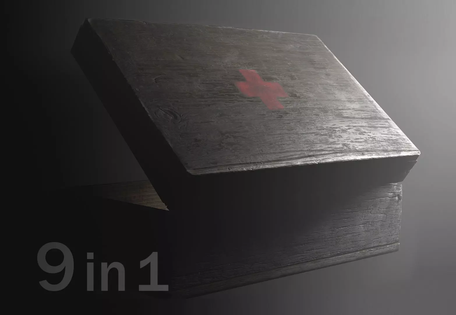 first aid kit Low-poly 3D model_0