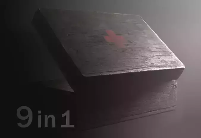 first aid kit Low-poly 3D model