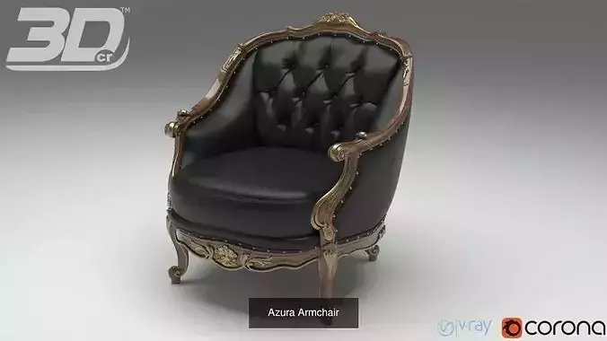 Baroque Rococo Style Seaters Collection 3D Model Pack 7