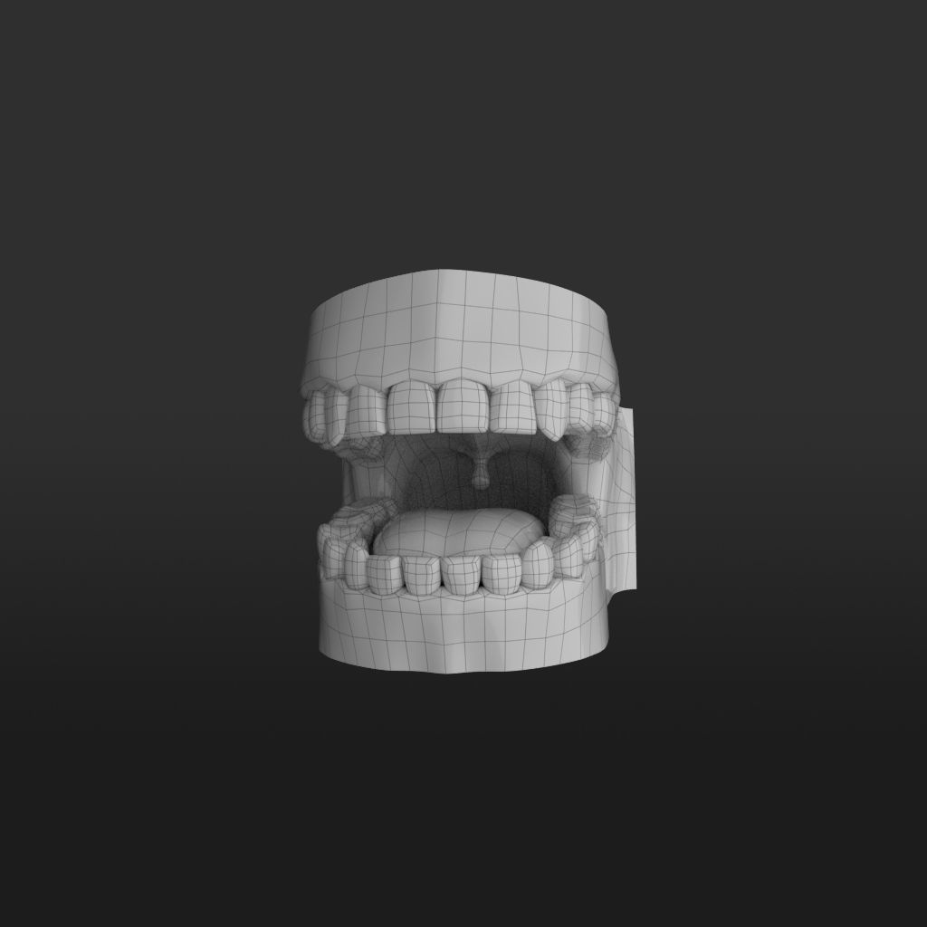 Male Head Base Mesh 3D model_9