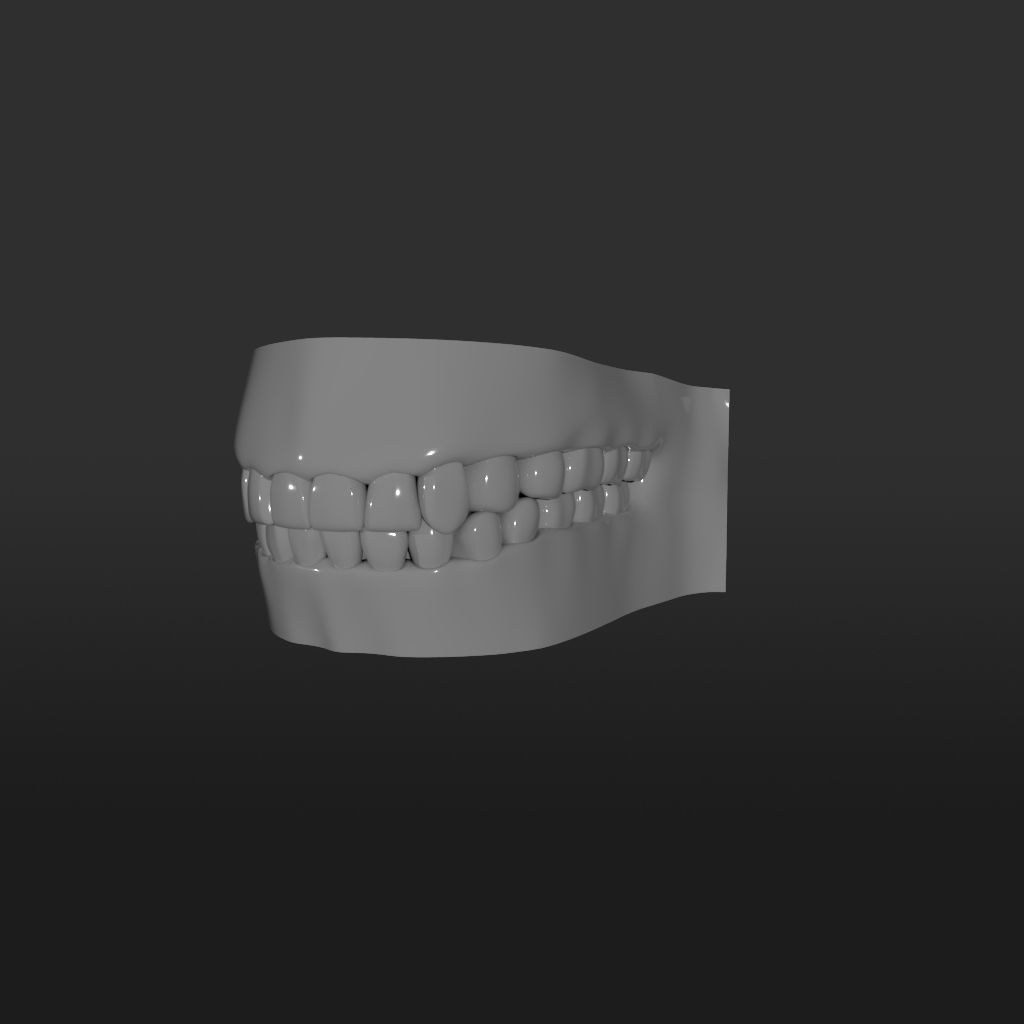 Male Head Base Mesh 3D model_6