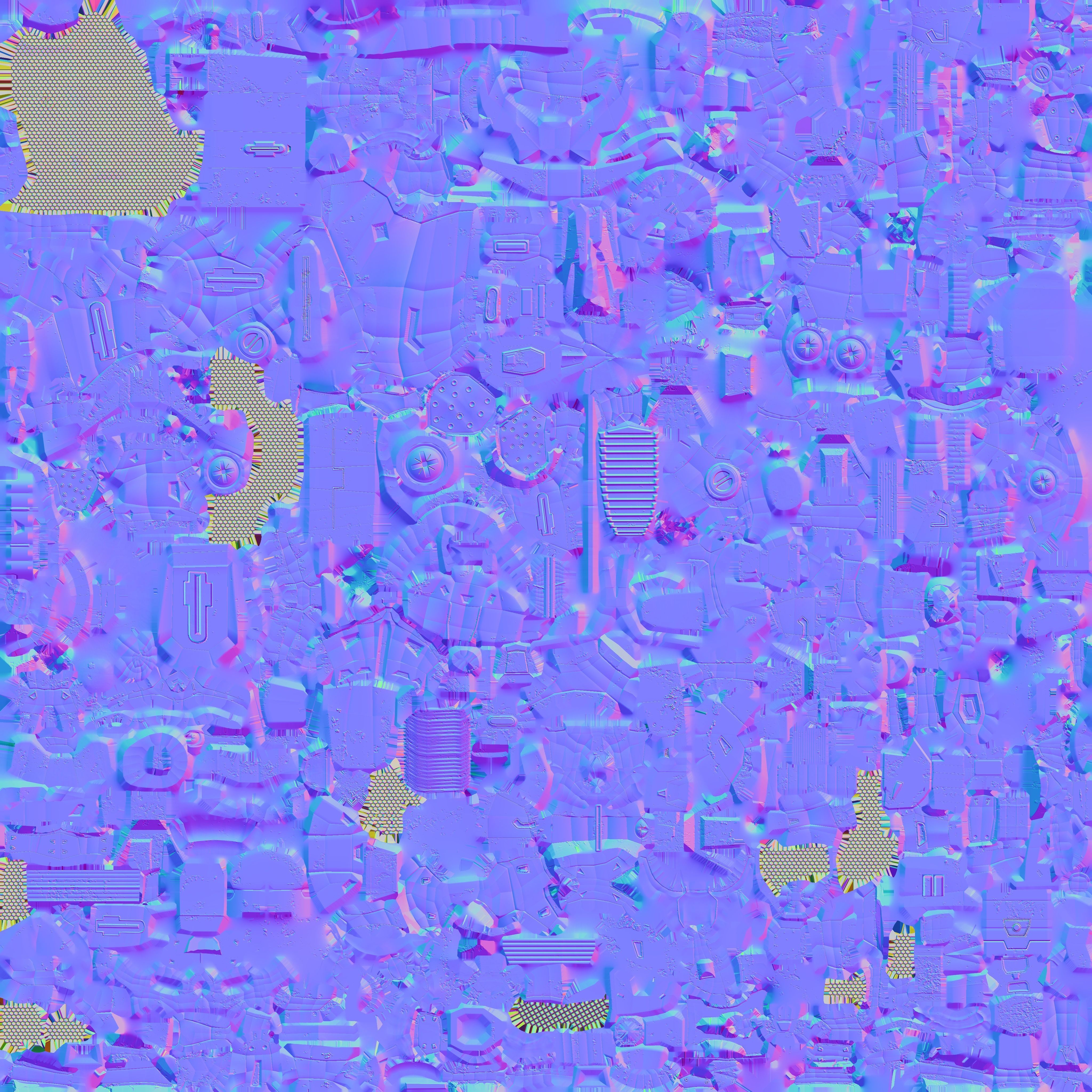 Spacemarine Power Armor Low-poly 3D model_10