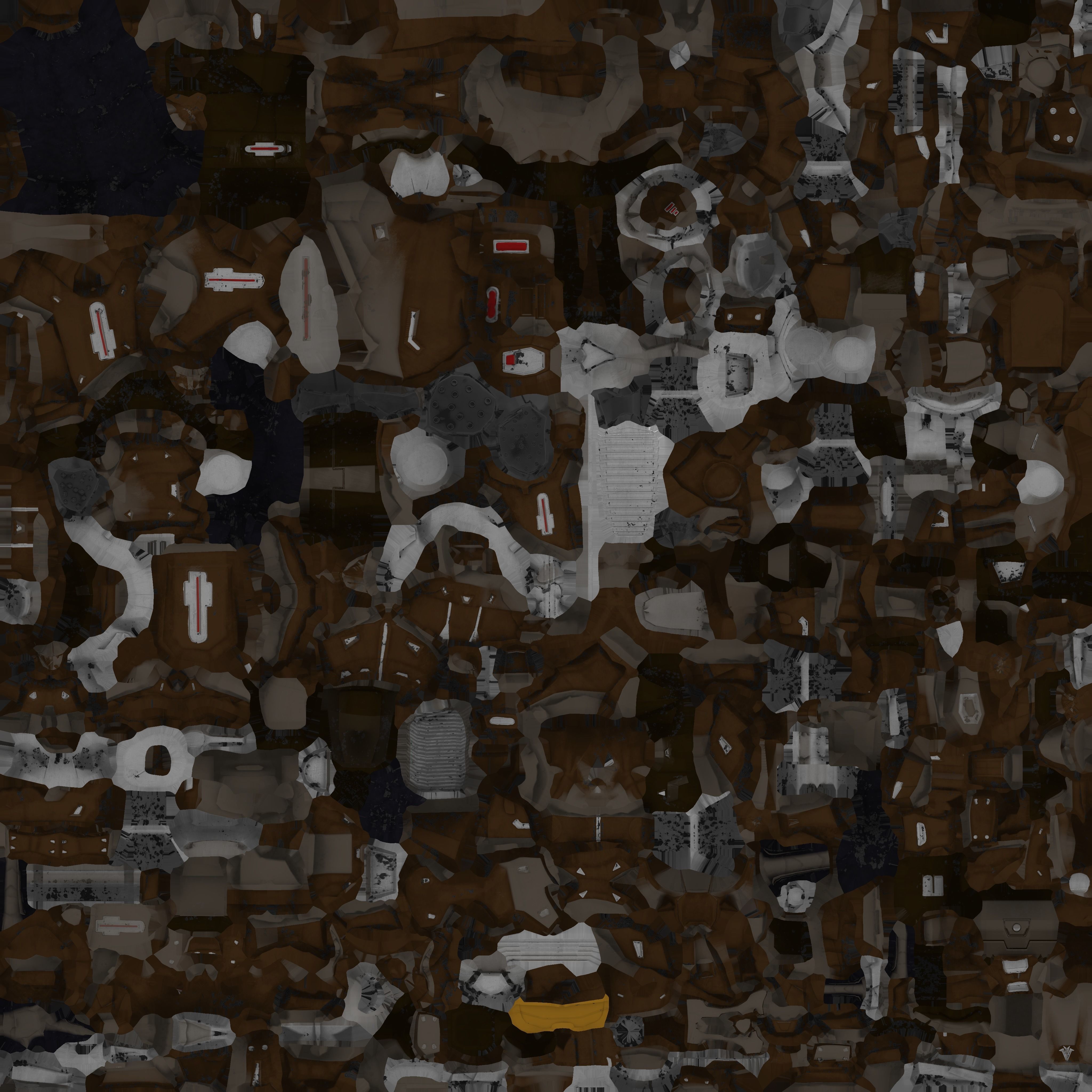 Spacemarine Power Armor Low-poly 3D model_8